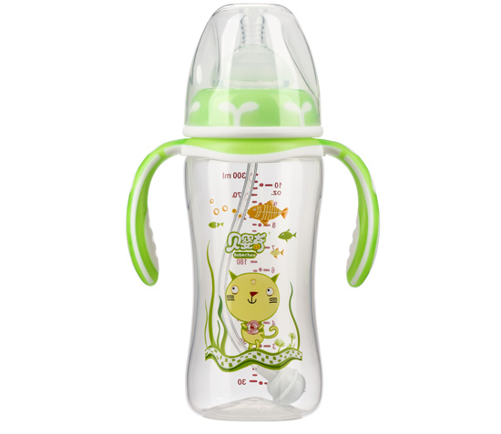 貝嬰奇300ml雙色寬口弧形pp奶瓶