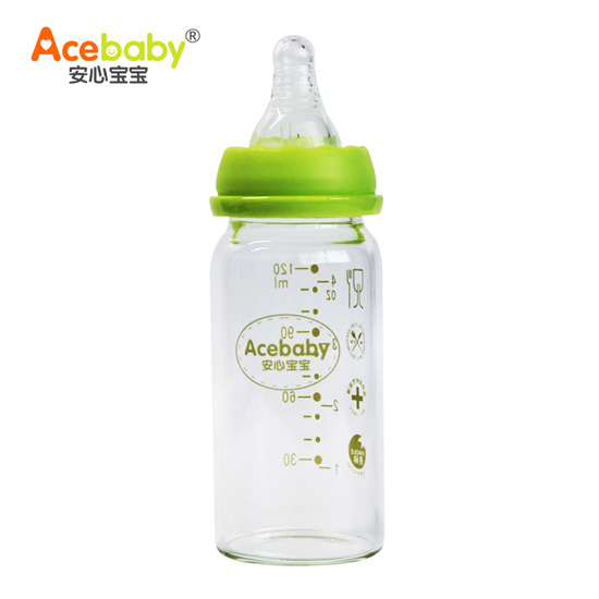 安心寶寶120ml標準口徑高硼硅玻璃奶瓶