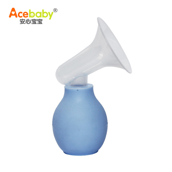 安心寶寶簡易硅膠吸奶器藍(lán)色裝