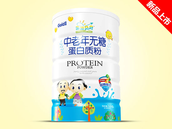 金頂貝貝蛋白質(zhì)粉500g鐵聽(tīng)-中老年無(wú)糖