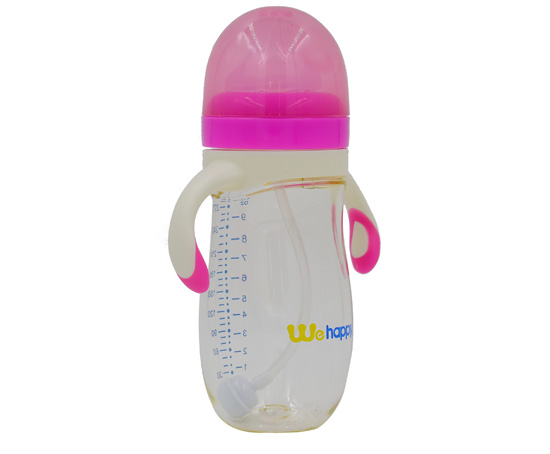 300ml雙色寬口徑PA企鵝小金瓶紅色