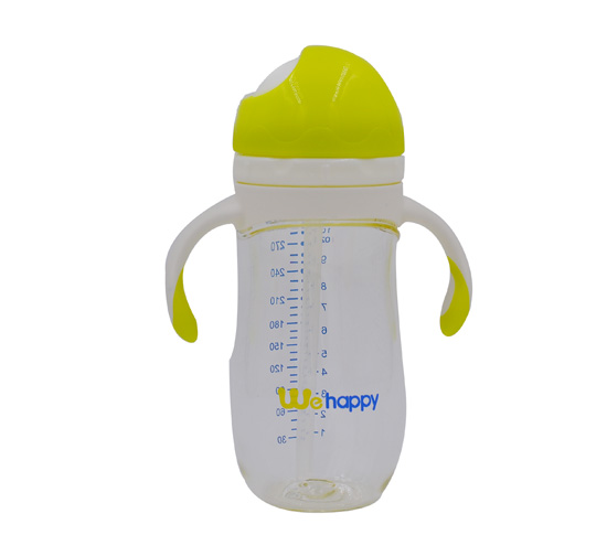 300ml旋轉蘑菇頭PA學飲杯綠色正面