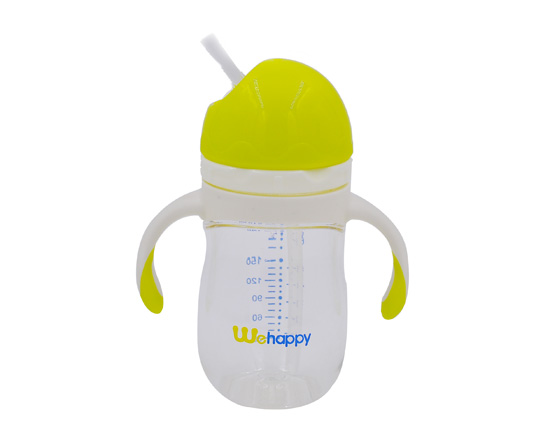 210ml旋轉蘑菇頭PA學飲杯綠色帶管