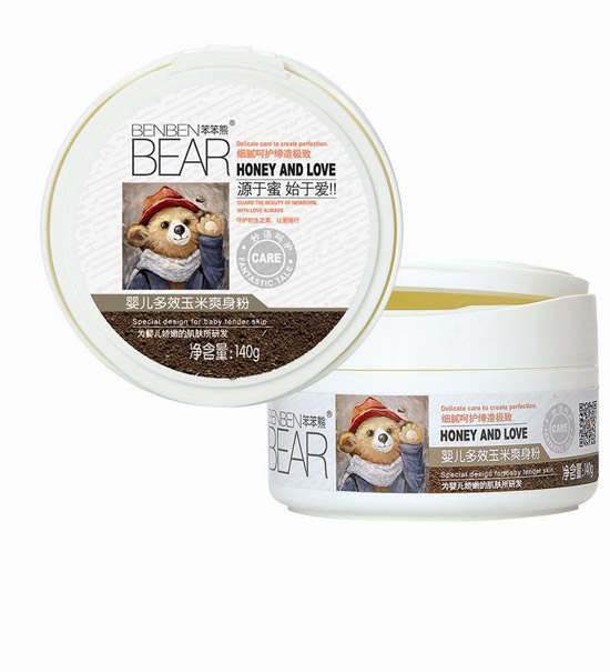 笨笨熊嬰兒多效玉米爽身粉140g