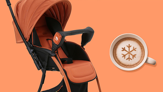 可思貝防霧霾嬰兒推車(摩卡)