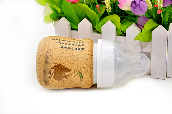 貝斯比青花瓷弧形寬口自動(dòng)奶瓶砂瓷