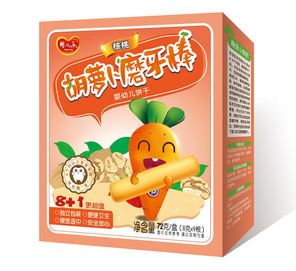 嬰兒樂(lè)核桃胡蘿卜磨牙棒