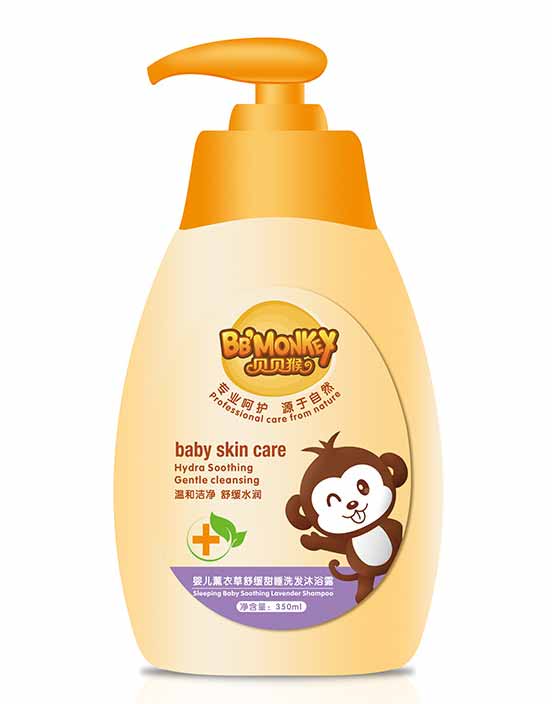 貝貝猴嬰兒薰衣草舒緩甜睡洗發(fā)沐浴露