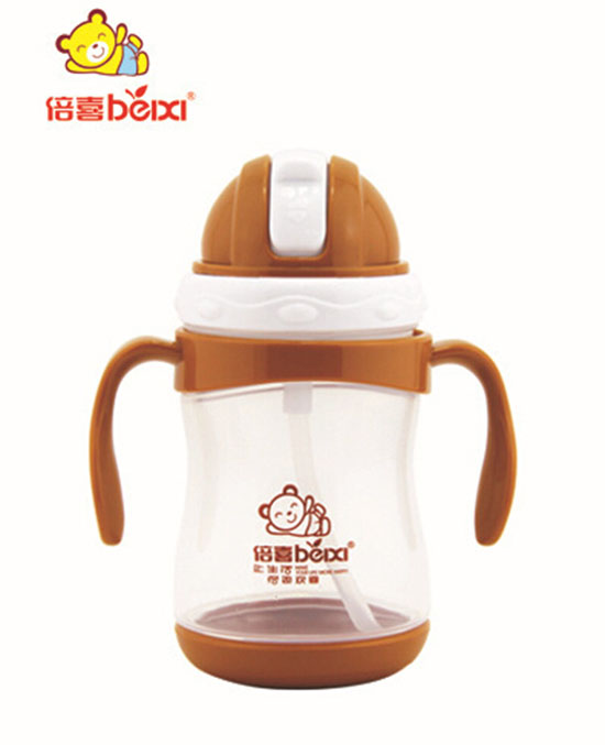倍喜嬰幼兒吸管訓練杯(咖啡色)
