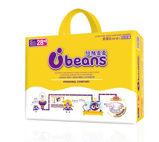 悠然豆豆全芯體柔薄金呵護(hù)嬰兒紙尿褲S30片