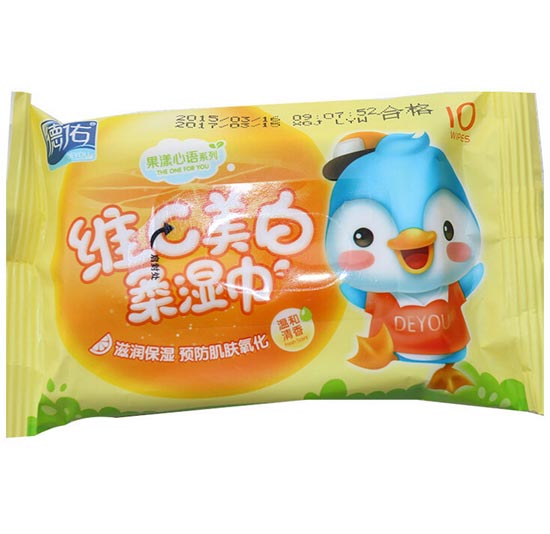 德佑一次性維C濕巾10片