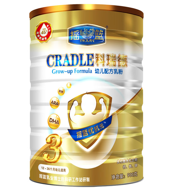 搖籃科瑞德幼兒配方乳粉3段聽裝