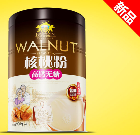 金盾愛(ài)嬰高鈣無(wú)糖核桃粉鐵聽(tīng)