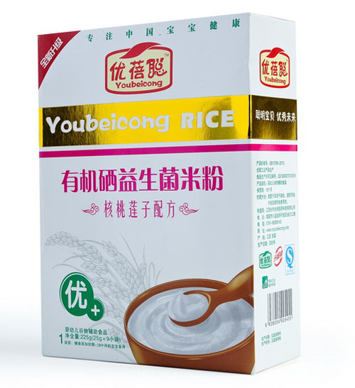 優(yōu)蓓聰有機(jī)硒益生菌米粉(核桃蓮子)