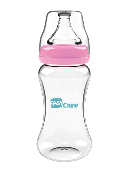 伊斯卡爾240ml玻璃寬口徑奶瓶(紅)