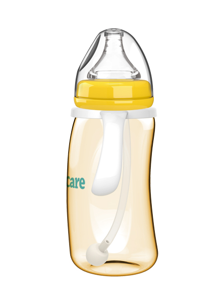 伊斯卡爾260mlPPSU企鵝自動哺乳瓶(黃)