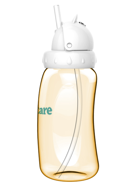 伊斯卡爾320ml PPSU企鵝便攜吸管杯(測)