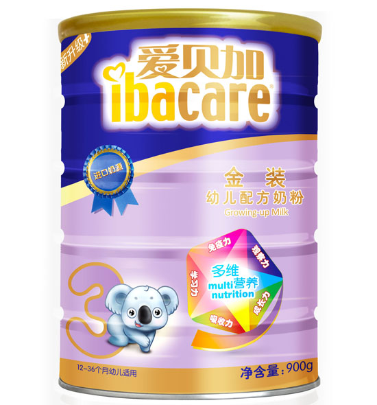 愛(ài)貝加金裝幼兒配方奶粉罐裝3段