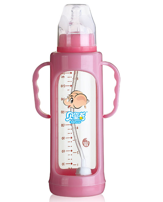 貝嬰奇標(biāo)口防爆晶鉆玻璃奶瓶240ML