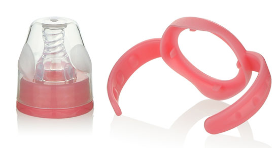 貝嬰奇標(biāo)口手柄牙蓋組粉色