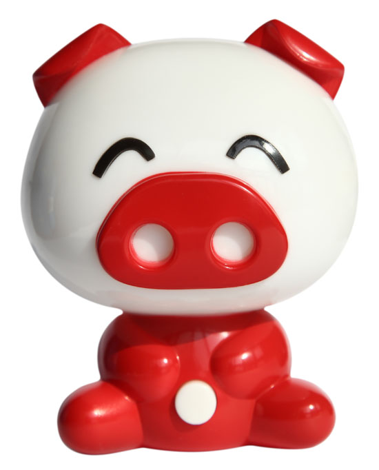 樂琪皮杰豬光控驅(qū)蚊夜燈紅色