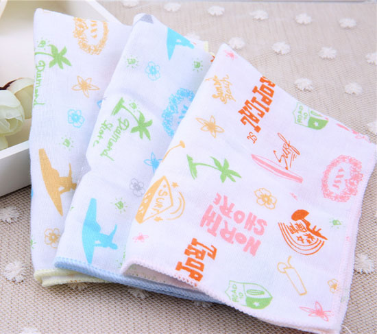 金色小魚純棉雙層紗布巾(三條裝)