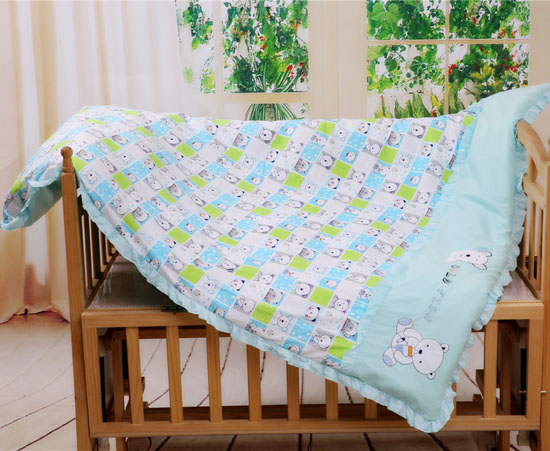 金色小魚(yú)純棉斜紋布四季被+枕頭