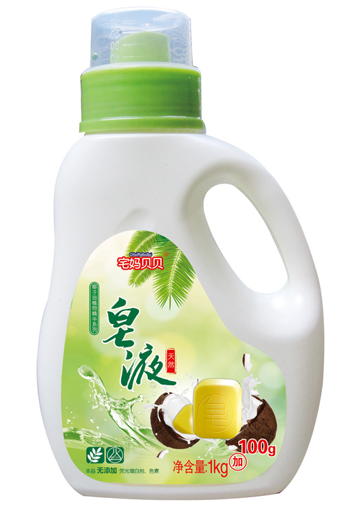 宅媽貝貝天然皂液1kg+100g瓶裝