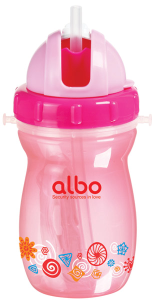 愛(ài)樂(lè)寶250Ml背帶水壺紅