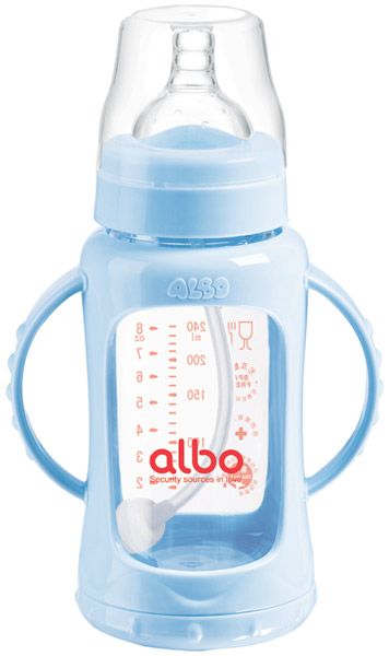 愛樂寶240ml防爆自動(dòng)玻璃奶瓶白