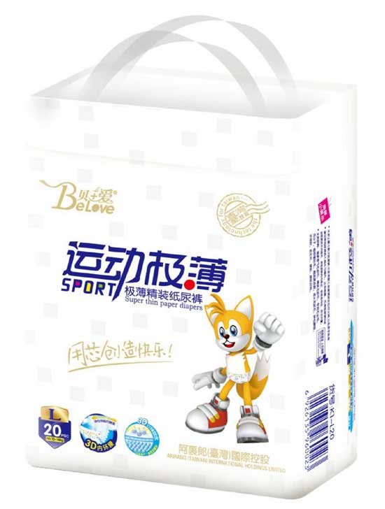貝+愛運(yùn)動(dòng)絲薄紙尿褲L-20片