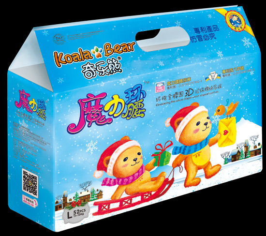 奇樂熊魔力環(huán)腰3D珍珠棉紙尿褲L