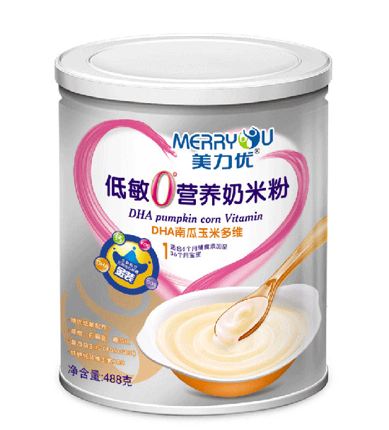 美力優(yōu)DHA南瓜玉米多維聽(tīng)裝低敏0°營(yíng)養(yǎng)奶米粉1段