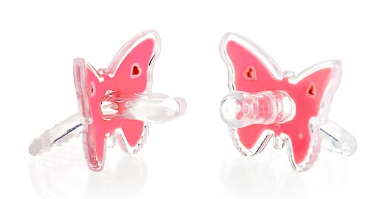 比酷熊蝴蝶型全硅膠安撫奶嘴