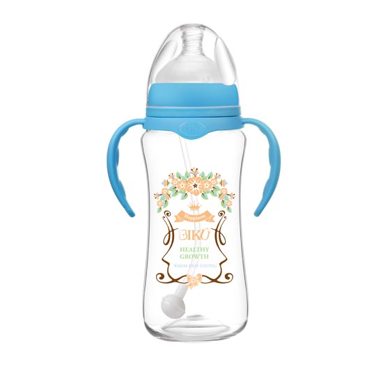 比酷熊嬰幼兒奶瓶玫藍(lán)色