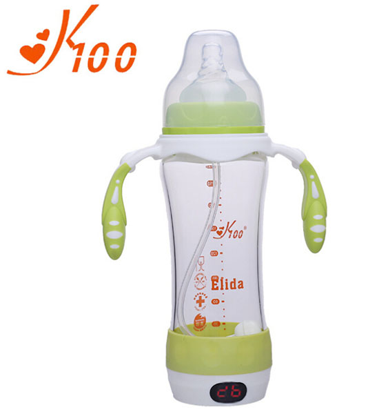 K100智能測(cè)溫雙手柄奶瓶綠色