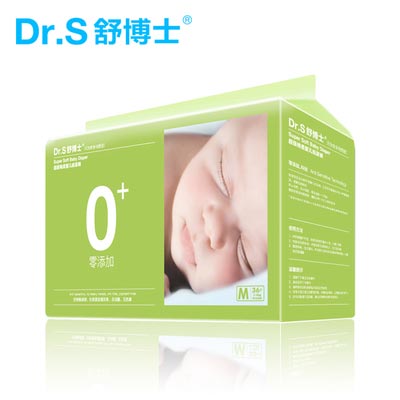 舒博士零添加0+超薄透氣干爽紙尿褲M36片