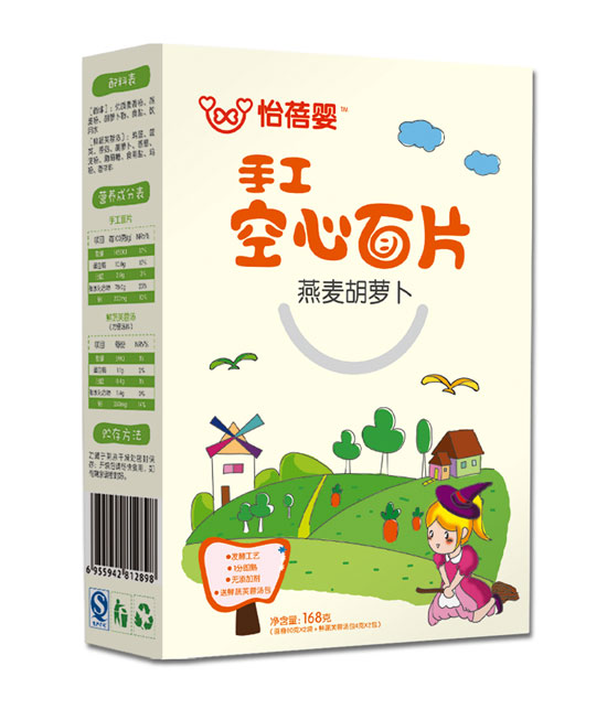 怡蓓嬰燕麥胡蘿卜手工空心面片