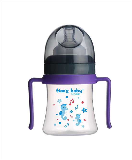好氏嬰童小龍印花紫色雙柄奶瓶(小)