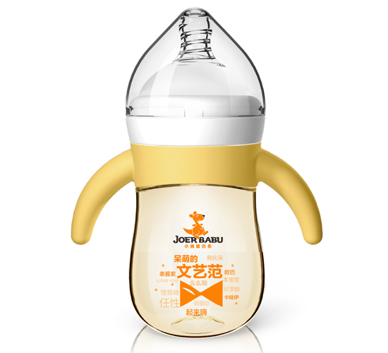 小袋鼠巴布硅膠手柄PPSU奶瓶文藝范