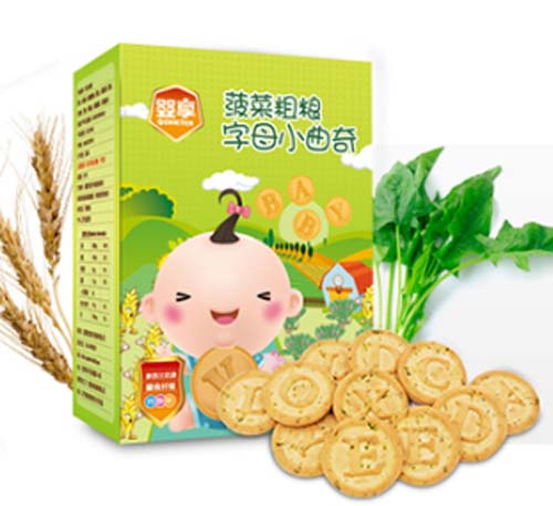 嬰享菠菜粗糧字母小曲奇