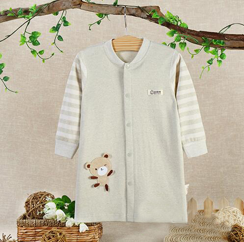 蓓琪兔嬰兒服飾2015秋冬新品彩棉系列睡袍0