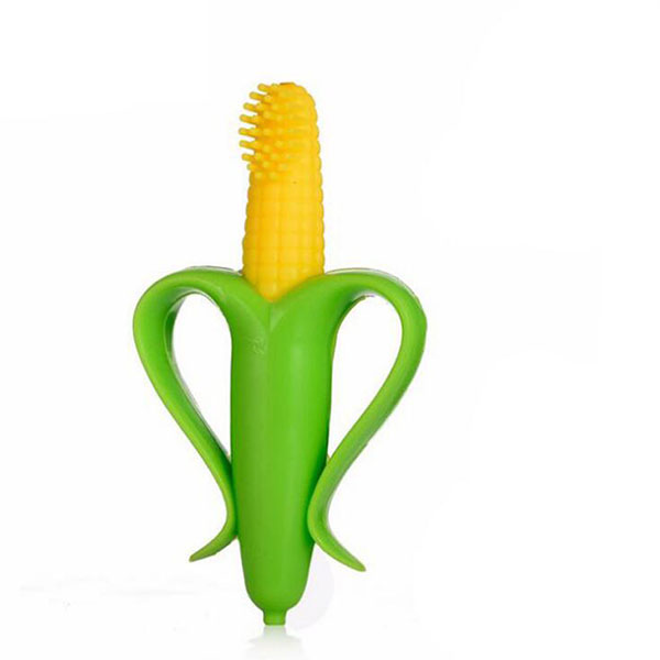 轉(zhuǎn)轉(zhuǎn)熊全硅膠玉米牙膠牙刷