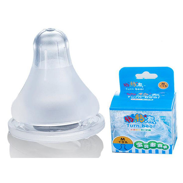 轉(zhuǎn)轉(zhuǎn)熊自然磨砂仿生實(shí)感全硅膠奶嘴標(biāo)準(zhǔn)口徑