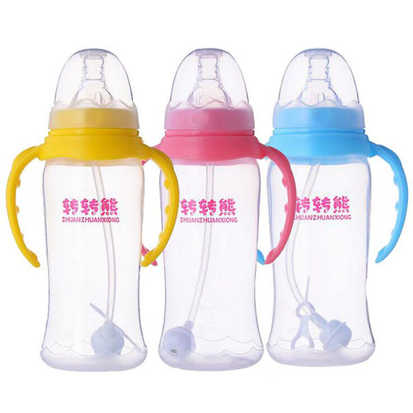 轉(zhuǎn)轉(zhuǎn)熊有柄防脹氣PP奶瓶240ml