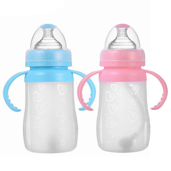 轉(zhuǎn)轉(zhuǎn)熊高級(jí)全硅膠奶瓶 寬口徑240ML