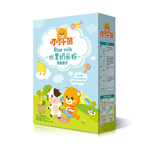 叮叮小熊水果奶米粉盒裝-雪梨蓮子
