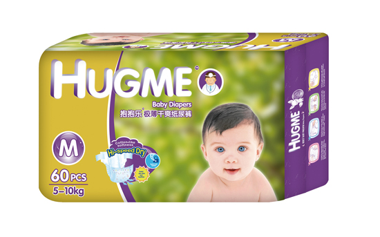 抱抱樂(lè)極薄干爽紙尿褲M(mǎn)碼60片