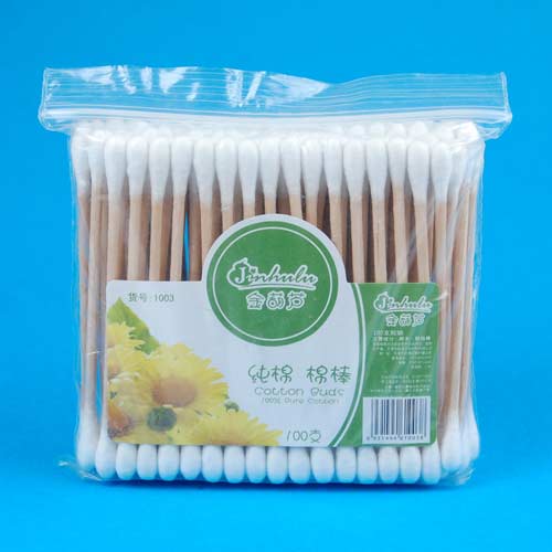 金葫蘆木軸棉簽100支膠袋