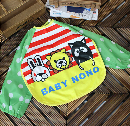 寶寶罩衣食飯衣畫(huà)畫(huà)衣圍兜綠